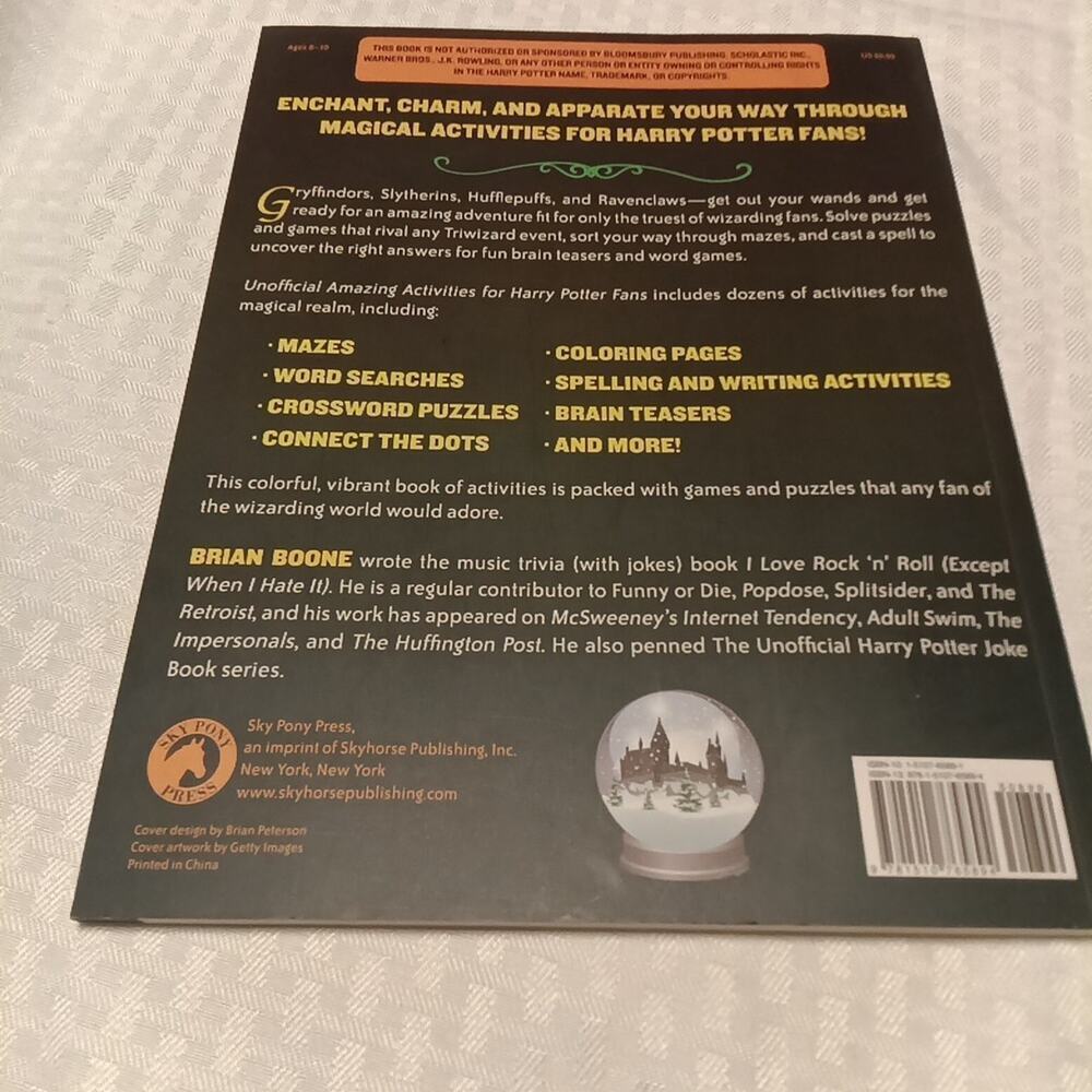 Harry Potter Fans Activity Book 64 Pages Brand New Never Used Great Gift Item - Picture 6 of 6
